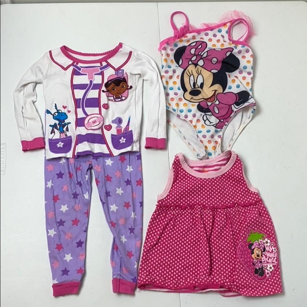 Disney Girls Lot Pajamas Swimsuit Top 3T Minnie